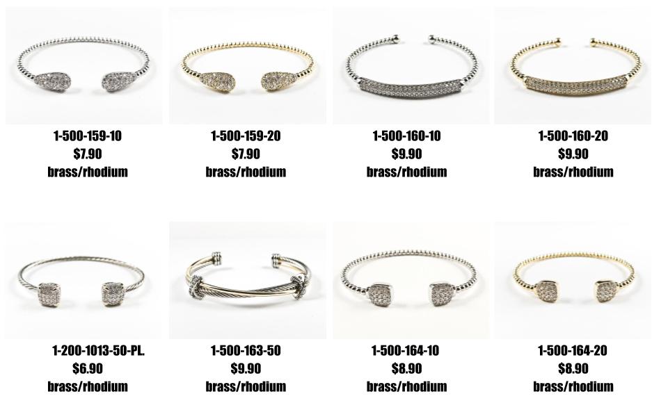 Just Added: Elegant CZ Ball Bead Brass Bangles