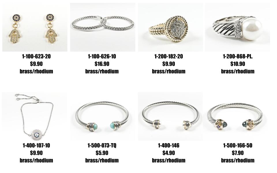 Just Added: Unique textured cz brass items