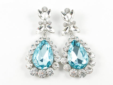 Fancy Light Blue Color Dangle Fashion Earrings