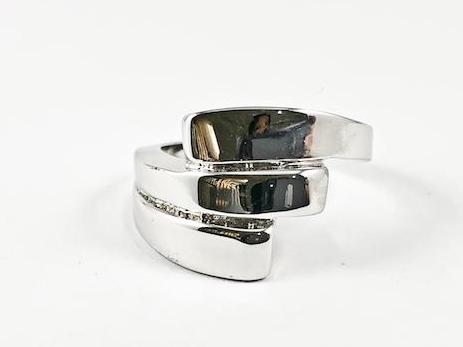 Unique Multi Row Design Shape Metallic Brass Ring