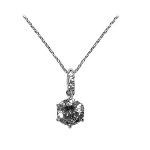 Classic Fine Decorative Setting CZ Brass Necklace
