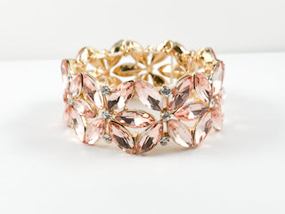 Elegant Butterfly Designed Stones Pink Fashion Bracelet