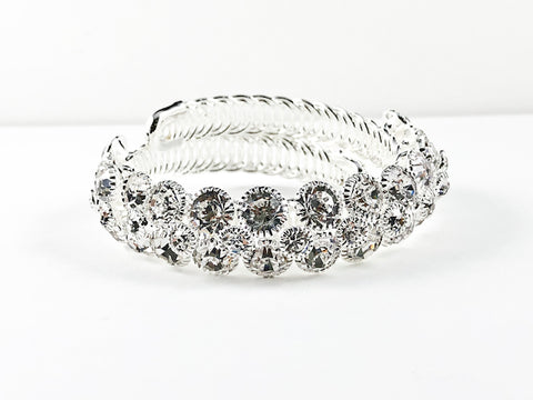 Unique Nice Wrap Design Large elegant Crystal Fashion Bracelet Bangle