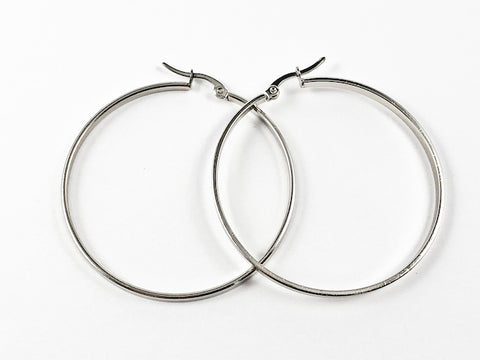 Large Hoop Steel Earrings