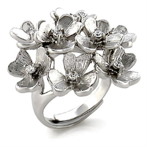 Unique Natural Metallic Textured Multi Floral Pattern Brass Ring