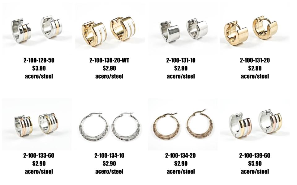 Just Added: Elegant shiny metallic dainty steel earrings