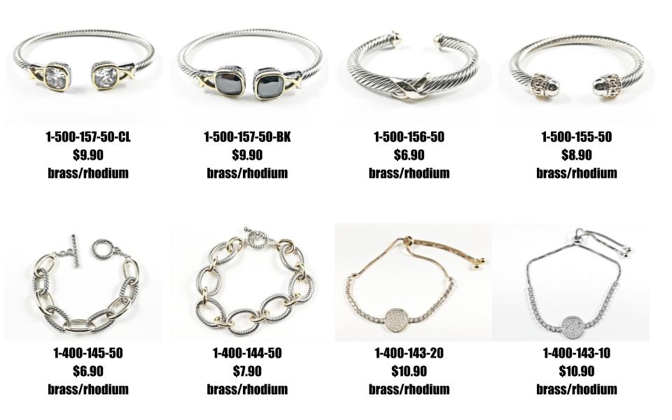 Just Added: Textured duo bangles and cz draw string brass bracelet