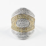 Beautiful Multi Color Long Silver Ring