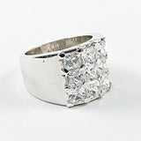 Nice Square Shape CZ Silver Rings