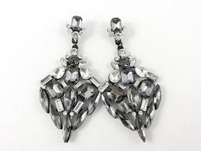 Stylish and Modern Design Pewter Color Fashion Earrings
