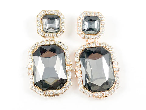 Fancy Square & Rectangular Shape Drop Fashion Earrings