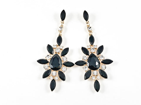 Fancy Stardust Design Black Color Dangle Fashion Earrings
