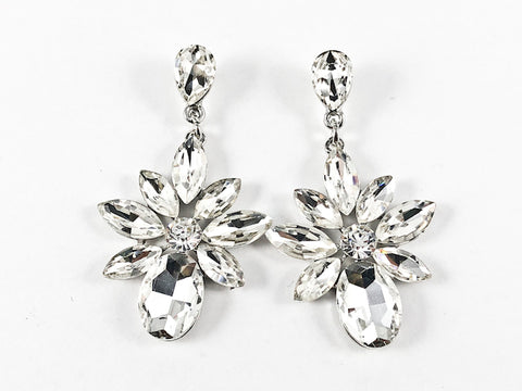 Fancy Diamond Stardust Shaped Drop Fashion Earrings