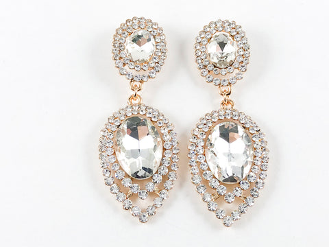 Fancy Elegant Oval Drop Fashion Earrings