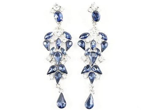 Fancy Pear Shape Sapphire Color Chandelier Fashion Earrings