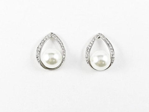Elegant Pear Shape With Bottom Pearl Fashion Earrings