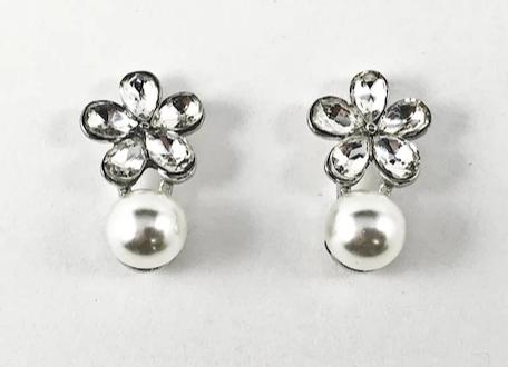 Nice Crystal Star With Pearl Drop Fashion Earrings