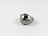 Black Rhodium Unique Tear Drop Wrap Shaped Brass Ring