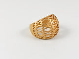 Yellow Gold Dome Shaped Pattern Brass Ring