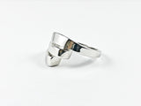 Unique Multi Row Design Shape Metallic Brass Ring