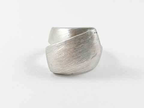 Unique Shaped Matte Design Brass Ring