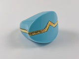 Modern Hollow Colorful Design Brass Ring