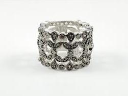 Modern & Cute Floral Brown Band Ring
