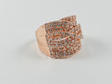 Fine Elegant Design CZ Rose Gold Ring