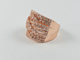 Fine Elegant Design CZ Rose Gold Ring