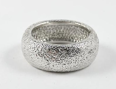 Modern Silver Eternity Brass Ring