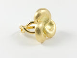 Unique Swirl Design Yellow Gold Brass Ring