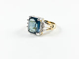 Classic Elegant Square Cut Dainty Brass Ring