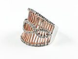 Modern Stylish Wire Design Rose Gold Brass Ring