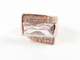 3 Layer Irregular Shaped Rose Gold Brass Ring