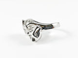Unique Cute Fox Duo Design Brass Ring
