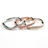 Unique Tri Color Tone 3 Piece Set Wavy Shape Brass Ring