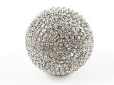 Fancy Large Dome Shape Form Micro Crystals Setting Fashion Ring