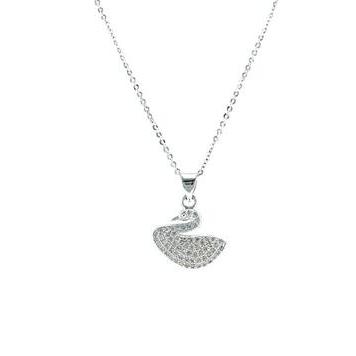 Classic Cute Swan Design Shape Brass Necklace