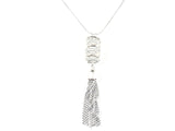 Beautiful Modern Spiral Twist Pendant With Tassel Long Style Brass Necklace