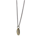 Modern Round Shape With CZ Two Tone Design Brass Necklace