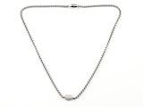 Nice Micro Setting Cylinder CZ Charm Brass Necklace