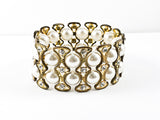 Fancy Elegant Pearl Stretch Fashion Bracelet