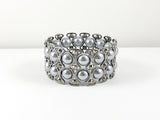 Fancy Elegant Grey Pearl Stretch Fashion Bracelet