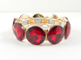 Large Round Red Stone Fashion Bracelets
