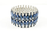 Classic 2 Row Sapphire Marquise Fashion Bracelet