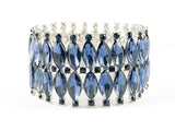 Classic 2 Row Sapphire Marquise Fashion Bracelet