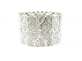 Fancy Large Wide Cute Heart Design Fashion Stretch Bracelet