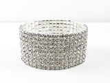 Fancy Elegant Wide Multi Row Fashion Bracelet