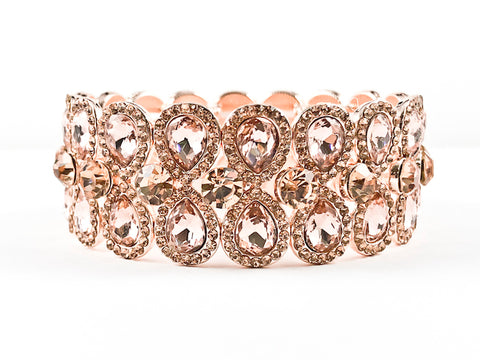 Classic Fancy Light Pink Pear Shaped Fashion Bracelet