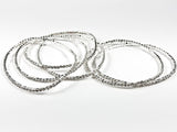 Nice 6 Piece Single Row Crystal Stretch Fashion Bracelet